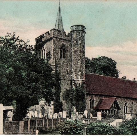 Saint James Church, Stansteadbury. Postcard Charles Martin. Postal date Dec 1907.