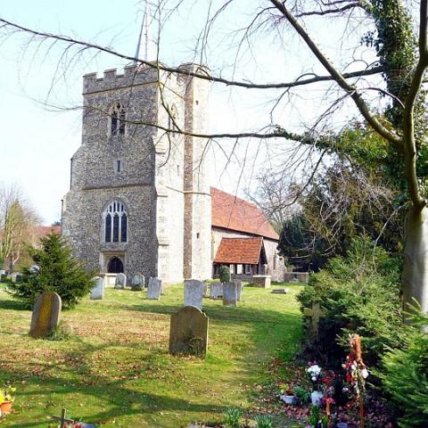 Saint James Church in Stansteadbury was the parish church for over 700 years until 1882. The Church of Saint Andrew in Cappel Lane became the new parish church. Photo 2009