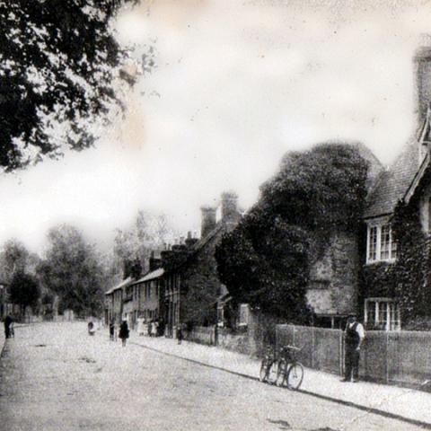 Vicarage Road, Stanstead Abbotts. Now Roydon Road. Postcard published by The Post Office, Stanstead Abbotts. Date unknown.