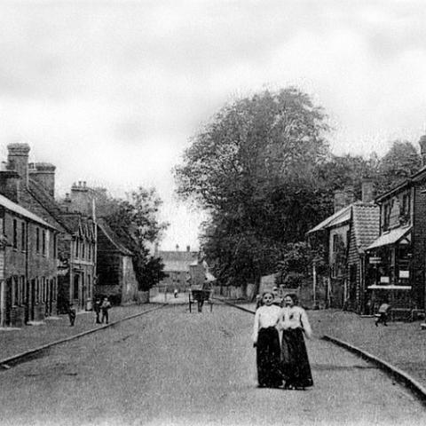 Stanstead Abbotts, Roydon Road looking North. Postcard "The Hatfield Series", No: 80. Pre 1918 according to postage rate.
