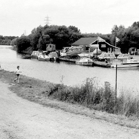 The old boathouse, Rye House. When I was a lad ( years ago ) we hired a canoe from here and paddled to Glen Faber. 1980 something.