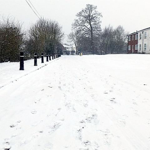 Netherfield Lane towards the Roydon Road. January 2013.
