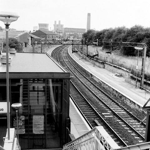 Rye House station and the old power station. 1980 something.